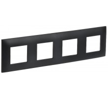 SKANDY Рамка 4-местная SK-F04Bl черный  SK-M42-K02  IEK