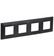 SKANDY Рамка 4-местная SK-F04Bl черный  SK-M42-K02  IEK