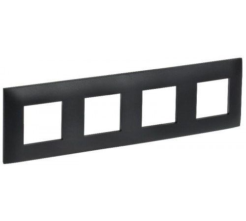 SKANDY Рамка 4-местная SK-F04Bl черный  SK-M42-K02  IEK