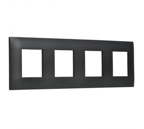 SKANDY Рамка 4-местная SK-F04Bl черный  SK-M42-K02  IEK