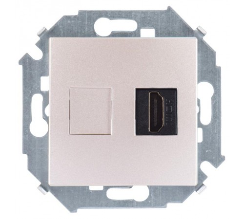 Simon 15 Шампань Розетка HDMI  1591407-034  Simon
