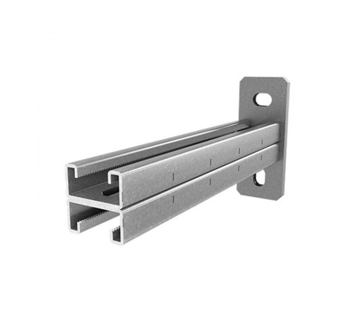 Консоль СТРАТ двойная 41х21, база 800, толщ. 2,5 мм, гальван. цинк, 875608  КСД-41х21х800-2,5-ЭЦ   Ostec