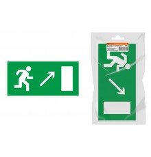 Знак "Направление к эвакуационному выходу направо вверх" 350х124мм для ССА инд. упаковка  SQ0817-1004  TDM