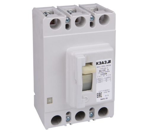 Выключатель автоматический  ВА51-35М1-341816-100А-750-690AC-НР220..240AC/220DC-УХЛ3  265921  КЭАЗ