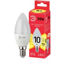 Лампа cветодиодная ECO LED B35-10W-827-E14 (диод, свеча, 10Вт, тепл, E14) (10/100/3500)  Б0032961  ЭРА