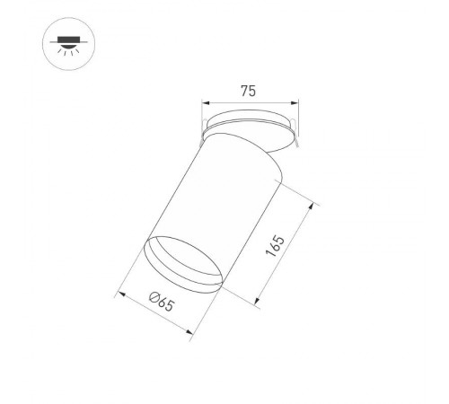 Светильник SP-POLO-BUILT-R65-8W Day4000 (WH-WH, 40 deg)  027250  Arlight