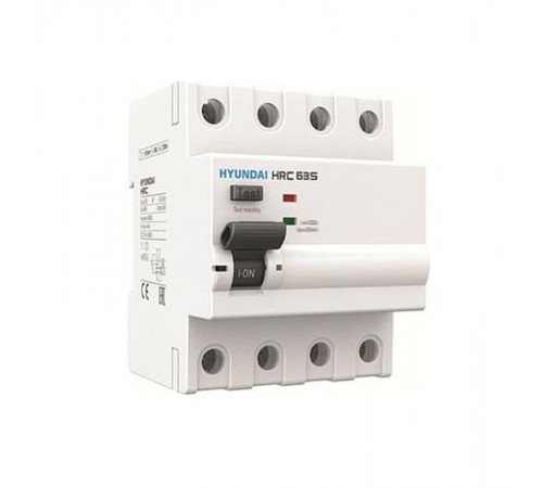 Выключатель дифференциальный (УЗО) HRC63S 4PG4S0000C 00032F 4 полюса, 32A, 30mA  13.05.000055  HYUNDAI