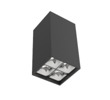 Светодиодный светильник DL-Box Reflect Multi 2x2 накладной 14 Вт 4000 К 80х80х150 мм RAL9005 черный муар  V1-R0-90254-20L17-2001440  VARTON