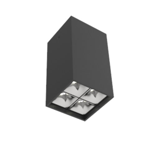 Светодиодный светильник DL-Box Reflect Multi 2x2 накладной 14 Вт 4000 К 80х80х150 мм RAL9005 черный муар  V1-R0-90254-20L17-2001440  VARTON