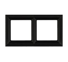Рамка 2-поста; термопласт; черный матовый; Eco Deco  EPD482SWM  Jung
