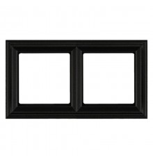 Рамка 2-поста; термопласт; черный матовый; Eco Deco  EPD482SWM  Jung