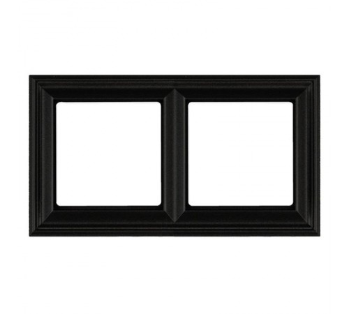 Рамка 2-поста; термопласт; черный матовый; Eco Deco  EPD482SWM  Jung