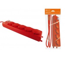 Удлинитель силовой Уз16-05В  (с крышками IP44, выключатель, 5 мест/20м ПВС 3х1,0)  SQ1302-0018  TDM