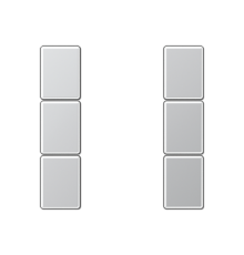 комплект накладок 3гр алюминий  A503TSAAL  Jung