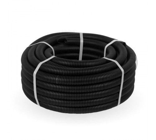 Труба гофрированная ПВХ легкая 350 Н черная д32 (25 м/1375 м уп/пал) с/з   PR01.0088  Промрукав