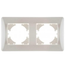 UGRA РАМКА 2-местная, цвет жемчуг  С1120-028  GUSI Electric