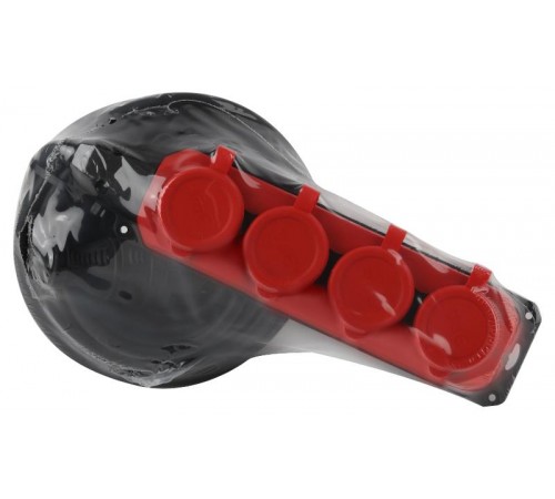 Удлинитель силовой UK-4e-3x1,5-10m-IP44(KG) с заземлением 4 розетки каучук 10м КГ 3х1,5мм2 IP44  Б0057586  ЭРА