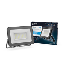 Прожектор светодиодный Qplus 30W 2700lm IP65 6500К черный  613511330  Gauss