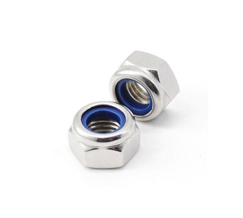 Гайка DIN985 самоконтрящаяся оцинк. М10 (40 шт) - коробка с ок. ( 0,443 кг)  105255  Tech-KREP