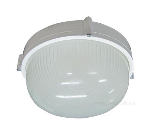 Светильник для ЖКХ под лампу НПП Банник 1301 Круг малый 03-013 60Вт ЛН/КЛЛ/LED Е27 IP65 опал, корпус белый  1005500934  Элетех