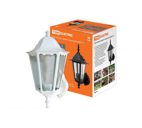 Светильник садово-парковый ЛБУ 6060-21 60Вт ЛН/КЛЛ/LED E27 IP54 шестигранник, вверх  SQ0330-0061  TDM