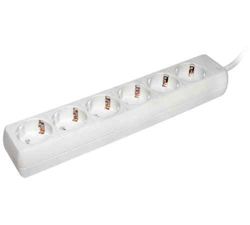 Удлинитель  У06  6 мест 2Р+PЕ/5метров  3х1мм2  16А/250В   WYP10-16-06-05-Z-N  IEK