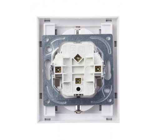 ABB Levit Кофе макиато / белый Розетка 2-ая с з/к со шторками 16А  5522H-C03457 18W  2CHH223457C6018  ABB