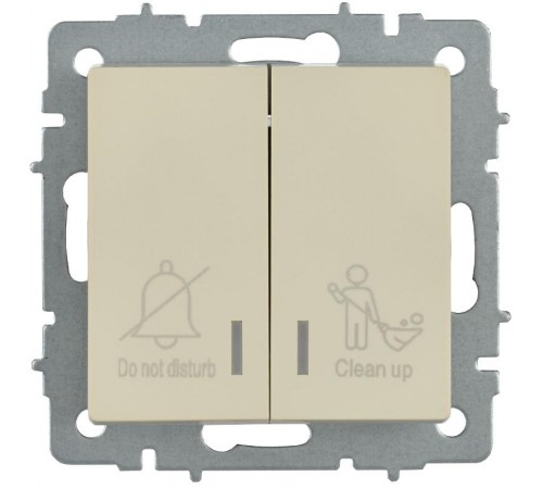 BRITE Выключ. 2-кл. с инд. отел. 10А ВС10-2-9-БрКр беж.  BR-V20-2-10-K10  IEK