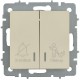 BRITE Выключ. 2-кл. с инд. отел. 10А ВС10-2-9-БрКр беж.  BR-V20-2-10-K10  IEK