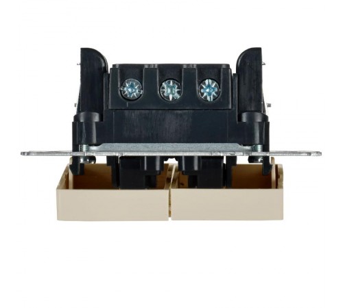 BRITE Выключ. 2-кл. с инд. отел. 10А ВС10-2-9-БрКр беж.  BR-V20-2-10-K10  IEK