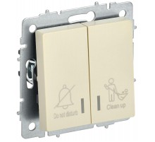 BRITE Выключ. 2-кл. с инд. отел. 10А ВС10-2-9-БрКр беж.  BR-V20-2-10-K10  IEK