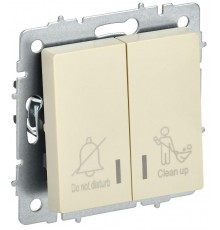 BRITE Выключ. 2-кл. с инд. отел. 10А ВС10-2-9-БрКр беж.  BR-V20-2-10-K10  IEK