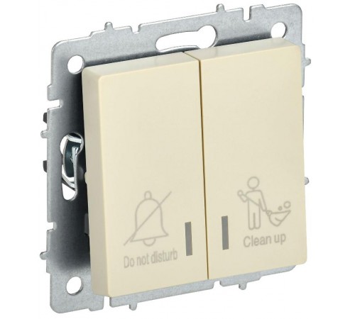 BRITE Выключ. 2-кл. с инд. отел. 10А ВС10-2-9-БрКр беж.  BR-V20-2-10-K10  IEK