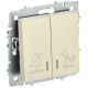 BRITE Выключ. 2-кл. с инд. отел. 10А ВС10-2-9-БрКр беж.  BR-V20-2-10-K10  IEK