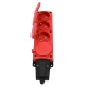 Колодка 4 гнезда 2К+З каучуковая 16А/250В IP44 Красная MultiSet  MST4124RD  SE