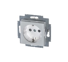 ABB Levit Серый / белый Розетка с з/к со шторками 16А  5520H-A03457 16W  2CHH203457A6016  ABB