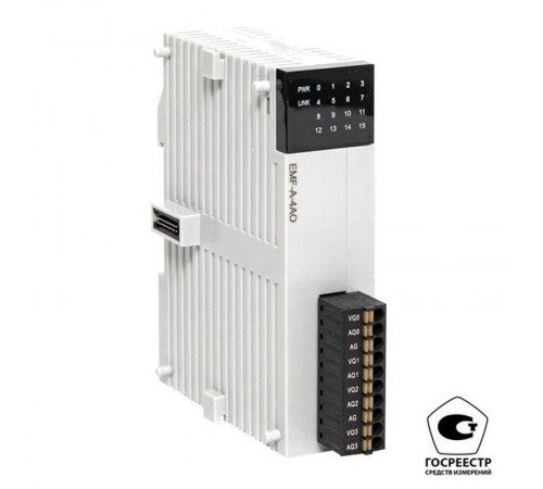 Модуль аналогового вывода EMF 4 PRO-Logic (с поверкой)  EMF-A-4AO-V  EKF