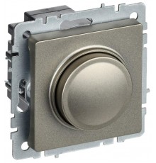 BRITE Светорегулятор поворотно-нажимной 600Вт СС10-1-0-БрШ шампань   BR-D20-0600-K37  IEK