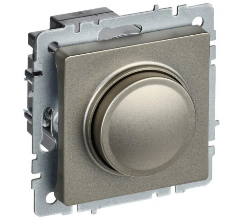 BRITE Светорегулятор поворотно-нажимной 600Вт СС10-1-0-БрШ шампань   BR-D20-0600-K37  IEK