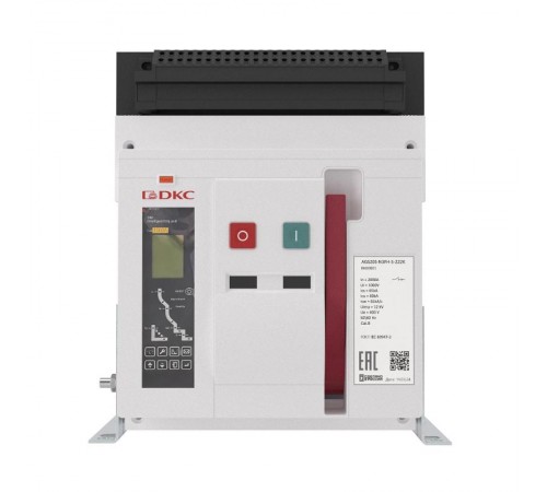 Воздушный авт. выкл. YON AGS16S 3Р 1600 А 80 кА, размер N, расцепитель 3H, фиксированный, упр. 220 В AC, гор. подкл.  AGS16S-N3FH-6-222K  DKC