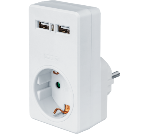 Адаптер 61 699 NAD-USB02-1E-C-WH с/з 1 гн. USB2.1A 61699 Navigator