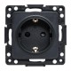 Стокгольм Механизм Розетки 1-местной с/з 16А в/к черный с защ. штор.  EZR16-028-20  EKF PROxima