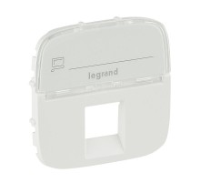 Valena ALLURE Белый Накладка розетки ТЛФ/комп 1-ой с полем для надписи  755475  Legrand