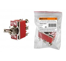 Переключатель-тумблер 1322 (П2Т-2) вкл.- откл.- вкл. 2 группы контактов  SQ0703-0031  TDM