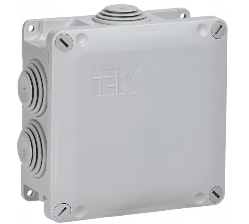 Коробка расп. КМ для о/п 110х110х50мм IP65 6 вв. (7035)  UKO10-110-110-050-K41-65  IEK