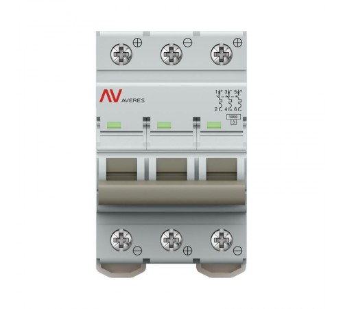 Выключатель автоматический AV-10 DC 3P 40A (C) 10kA  AVERES mcb10-DC-3-40C-av EKF