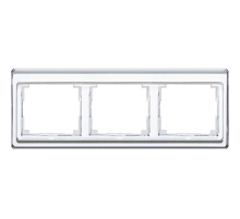 Рамка для горизонтальной установки, 3 поста; акриловое стекло; белый; SL500  SL5830WW  Jung