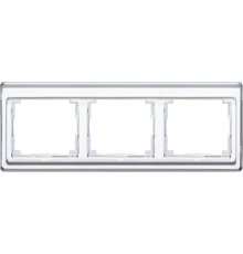 Рамка для горизонтальной установки, 3 поста; акриловое стекло; белый; SL500  SL5830WW  Jung