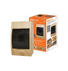 Бокс пластиковый навесной ЩРН-П-4модуля  IP41 "Эко" (сосна)   SQ0901-0012  TDM