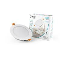 Светильник  Basic Downlight круг 5W 400lm 4000K 170-260V IP20 95*26 монтаж белый LED 1/100  9030420205  Gauss